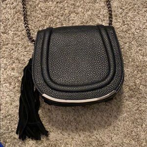 Black BCBGeneration pebbled leather crossbody